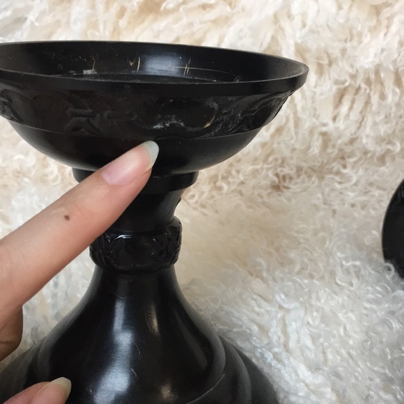 Heavy Pottery Barn Pillar Candle Holder Set of 2 - Picture 6 of 12